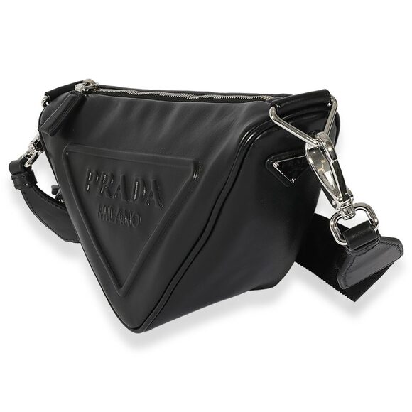 Prada Black Leather Triangle Bag - Picture 2 of 8